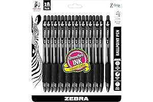 Ultra-Smooth: Zebra Z-Grip Ballpoint Pen with Medium Point Black Ink for Crisp Writing