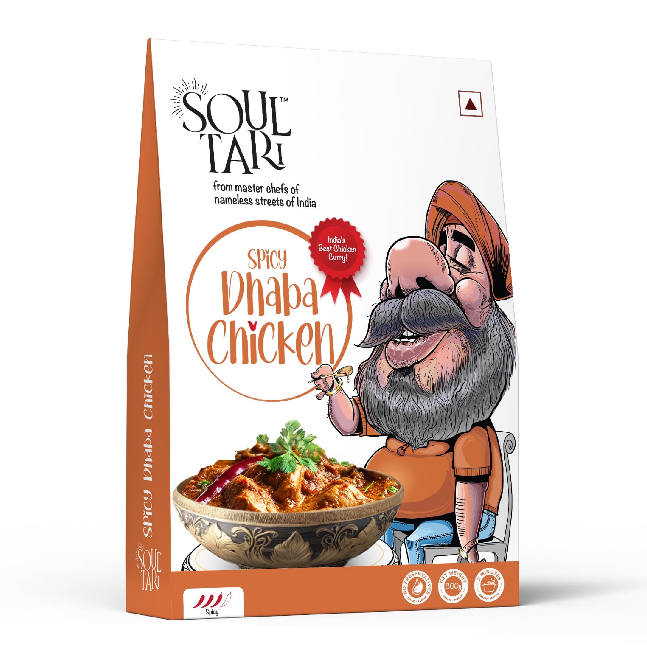 Soultari Ready To Eat Spicy Dhaba Chicken | Succulent Chunks of chicken In A Spicy Dhaba Style Curry Bursting With Flavour | Sufficent For Two | Just Heat And Eat | 300g | Pack Of 2 | (B0D6BMDWNJ) Amazon Price History, Amazon Price Tracker