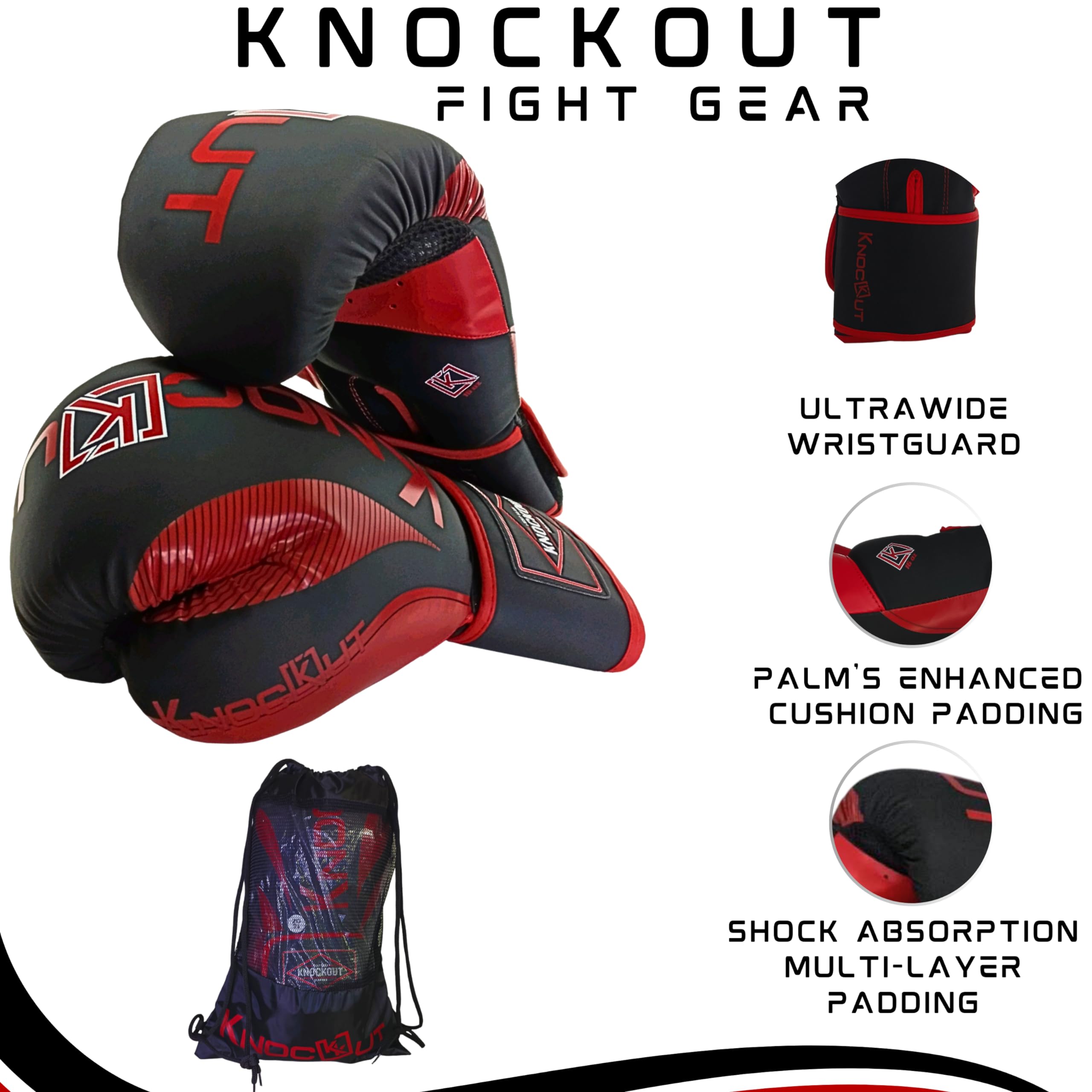 Amazon.com : Knockout Elite Boxing Gloves 2 Pair Set, Complete Kit