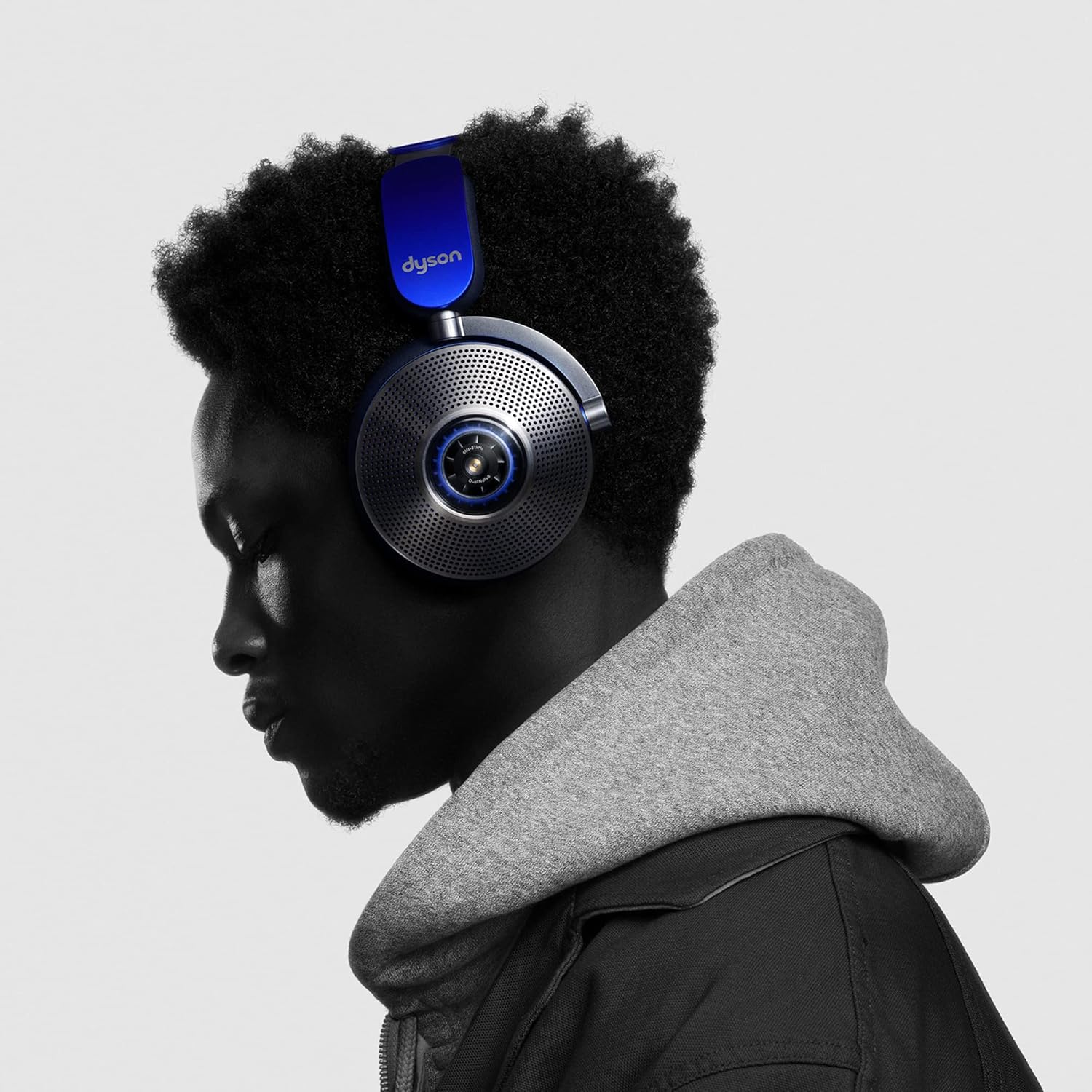 Person wearing Dyson Zone WP01 Headphone with air purification visor