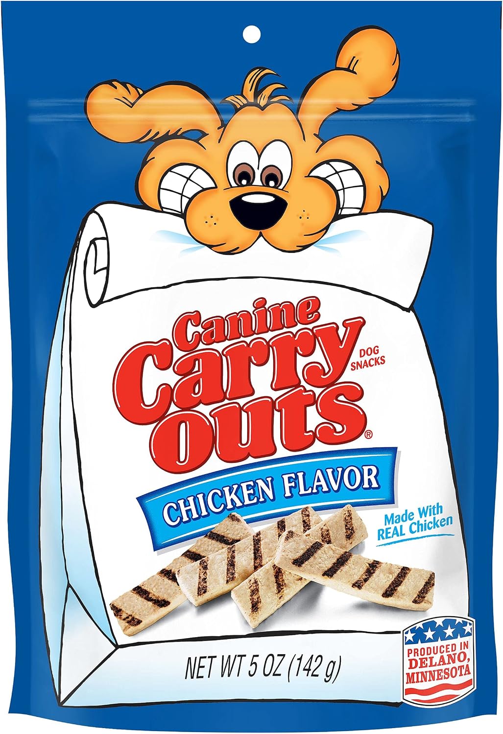 Canine Carry Outs Chicken Flavor Dog Treats, 5-Ounce (Pack of 12)