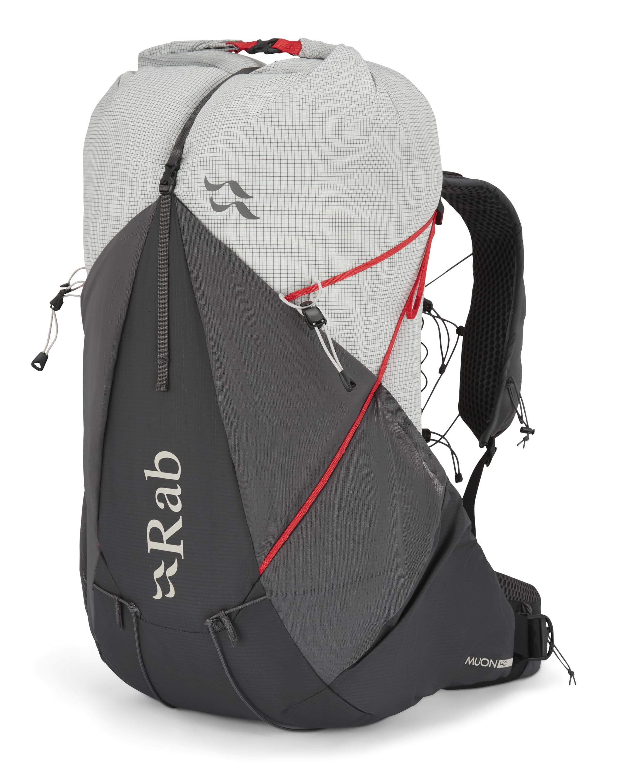 Rab Muon Hiking Pack - Lightweight Durable Backpack for Hiking, Trekking, & Backpacking - Pewter/Graphene - 40-Liter (Back Length - Medium)