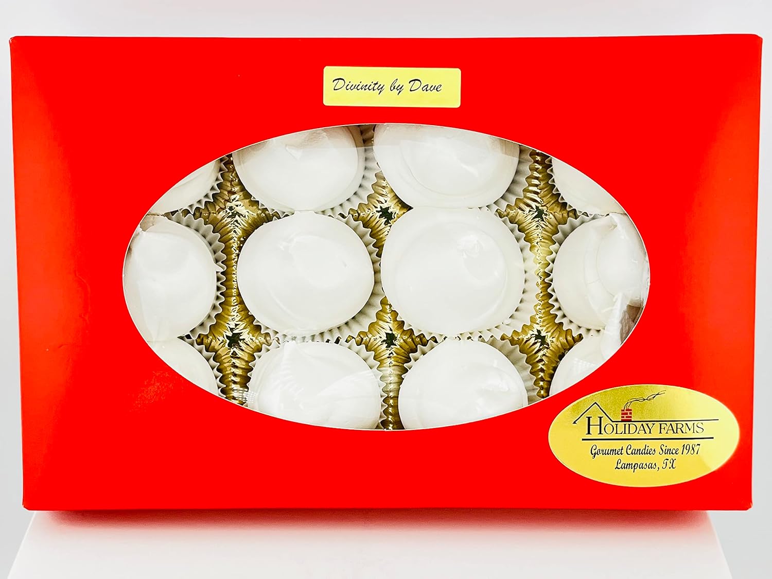 12 Piece Divinity Gift Box (Without Pecans) Old Fashioned Divinity, Just Like Home Made