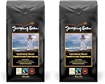 Jumping Bean Lighthouse Roast Fairtrade Organic Whole Bean Coffee, ECO2Roast, Premium Coffee, Made in Canada, Non-GMO, Light Roast, 454g