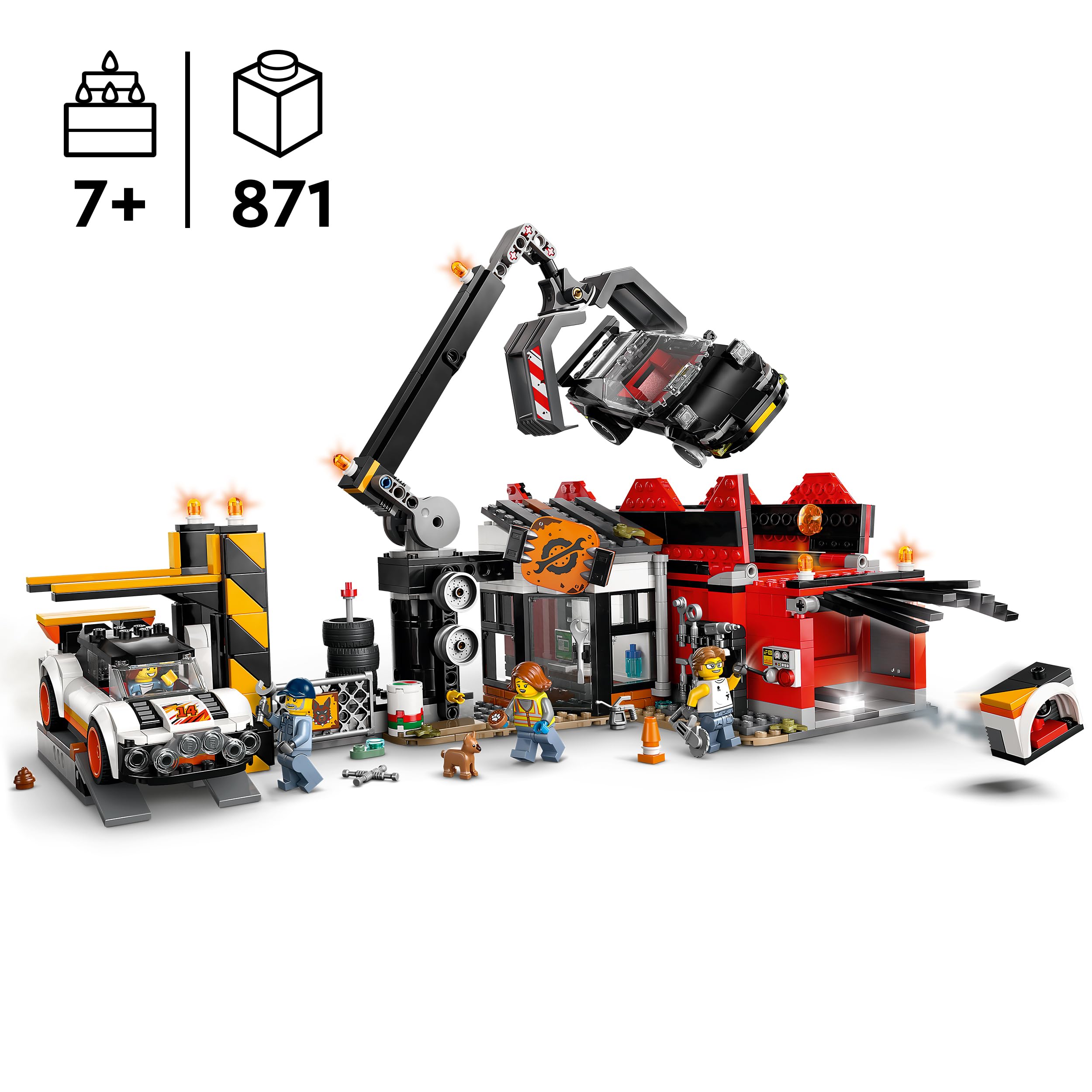 LEGO City 60472 Auto-Schrottplatz Bauspielzeug für Jungen und Mädchen ab 7 Jahren
