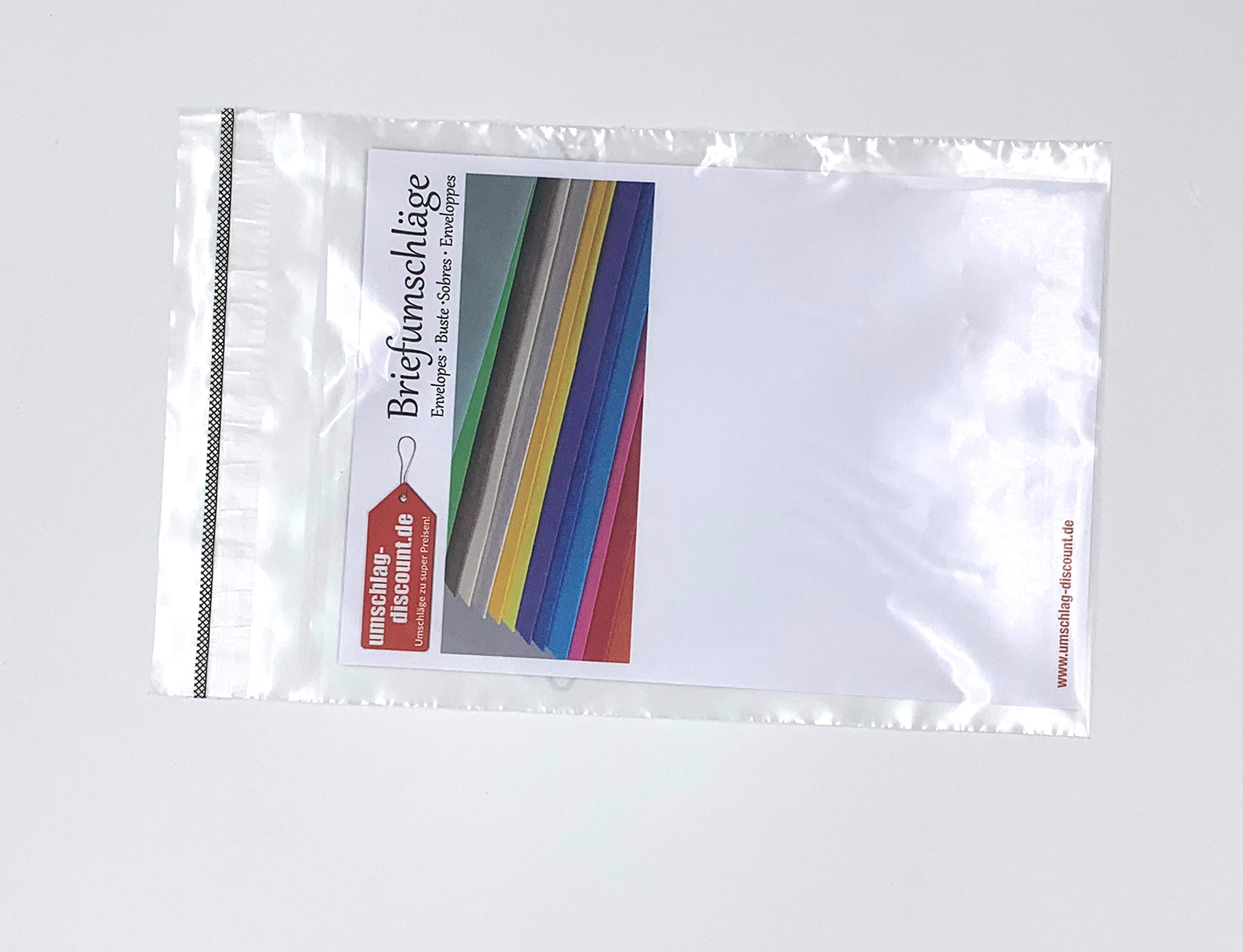 transparente Folienversandtaschen für Infoschreiben, Gutscheine, Werbebroschüren & Co – 500 Stück selbstklebende Adhäsionsverschlussbeutel mit den Maßen 220 x 165 mm (DIN C5)