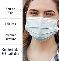 Vista 4 de WECARE - Cubrebocas desechable con envoltura individual, juego de 50 máscaras estampadas, 3 capas