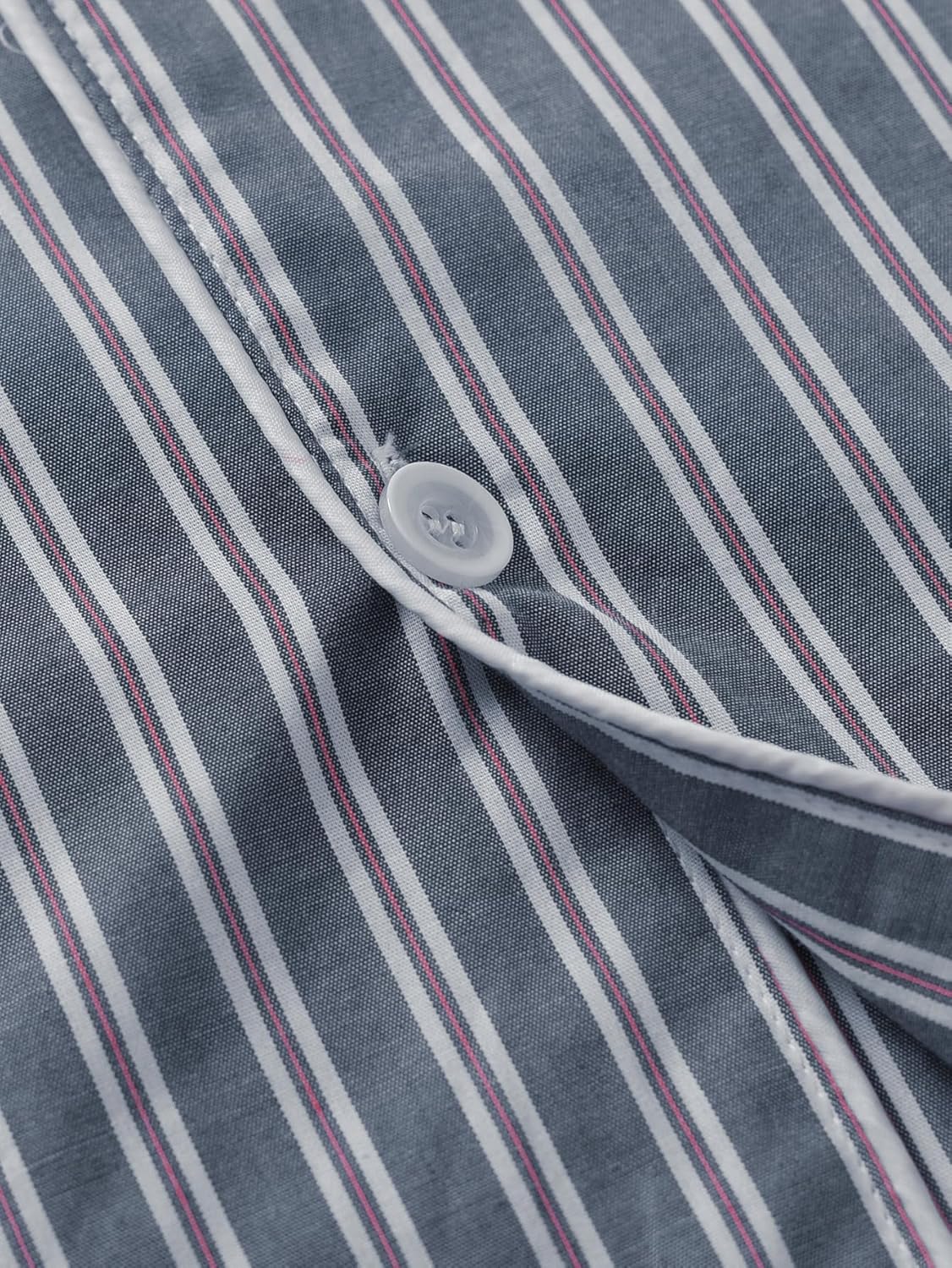 Latuza Men's Button Down Nightshirt Cotton Sleep Shirt - Image 5