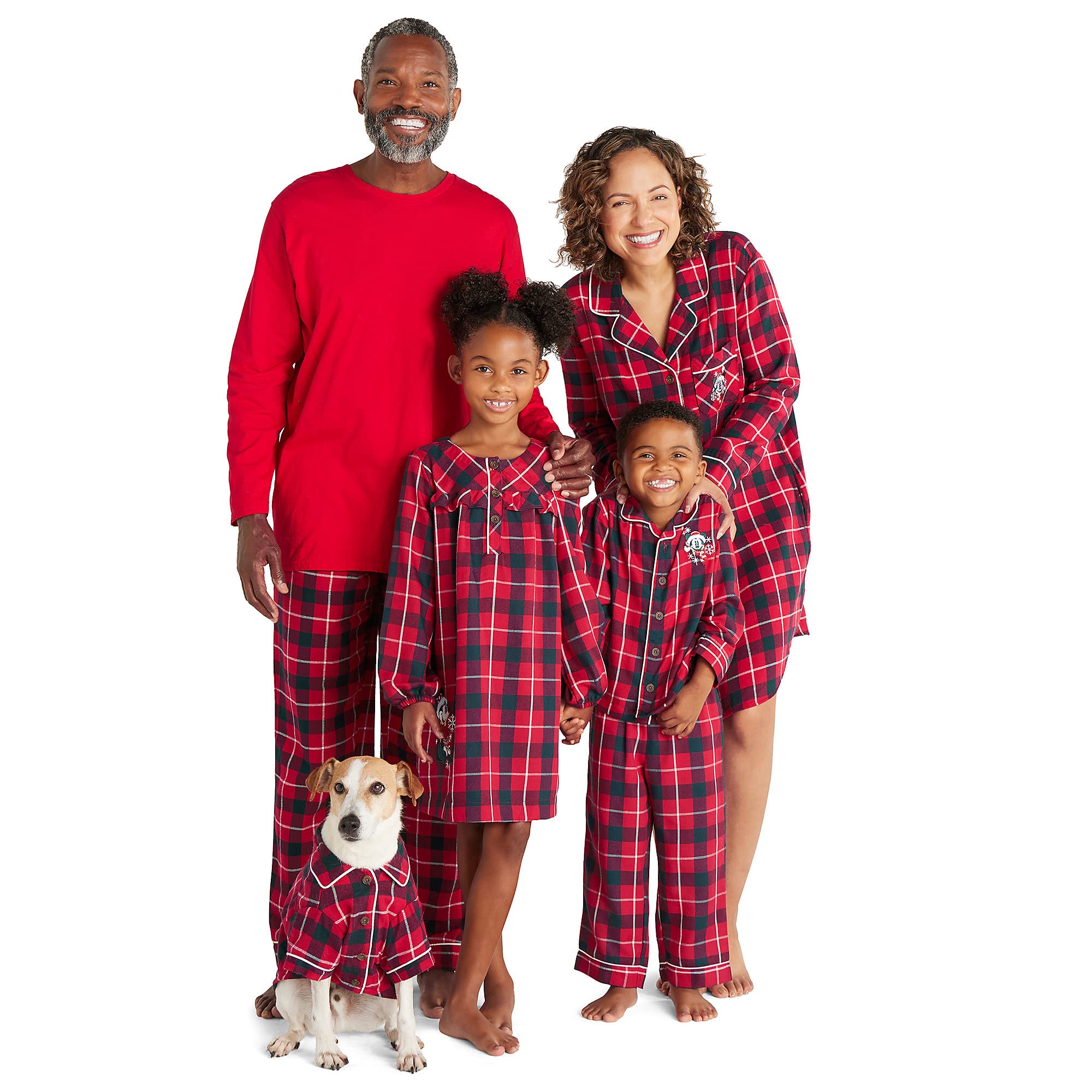 Disney Mickey Mouse Holiday Plaid Flannel Pajamas for Boys, Size