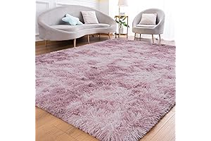 Luxurious Plush Purple and Pink Tie-Dyed Rug: Comfort and Style Intertwined