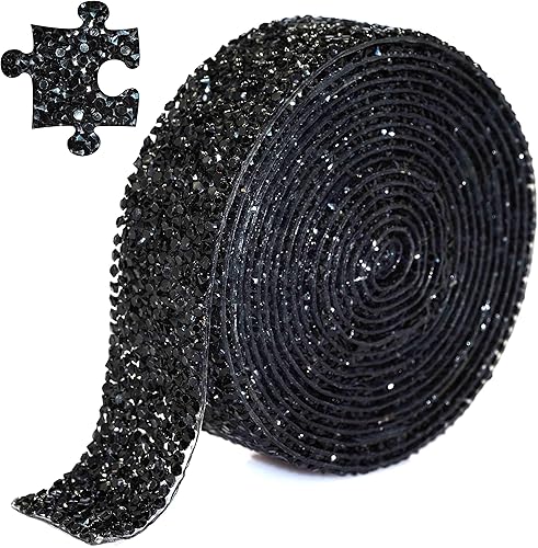 Miniatura 22 de Locacrystal Cinta de Diamantes de Imitación Brillantes Autoadhesiva de Planchar con Diamantes de Cristal de Resina Rollo de Cinta Pegatinas