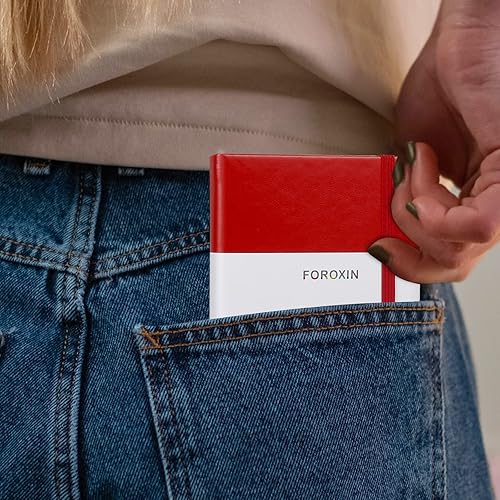 Miniatura 5 de Cuaderno de bolsillo con forro, paquete de 2, negro, 160 páginas, pequeño, 3.86 x 5.51 pulgadas, papel grueso de 3.53 ozm, tapa dura