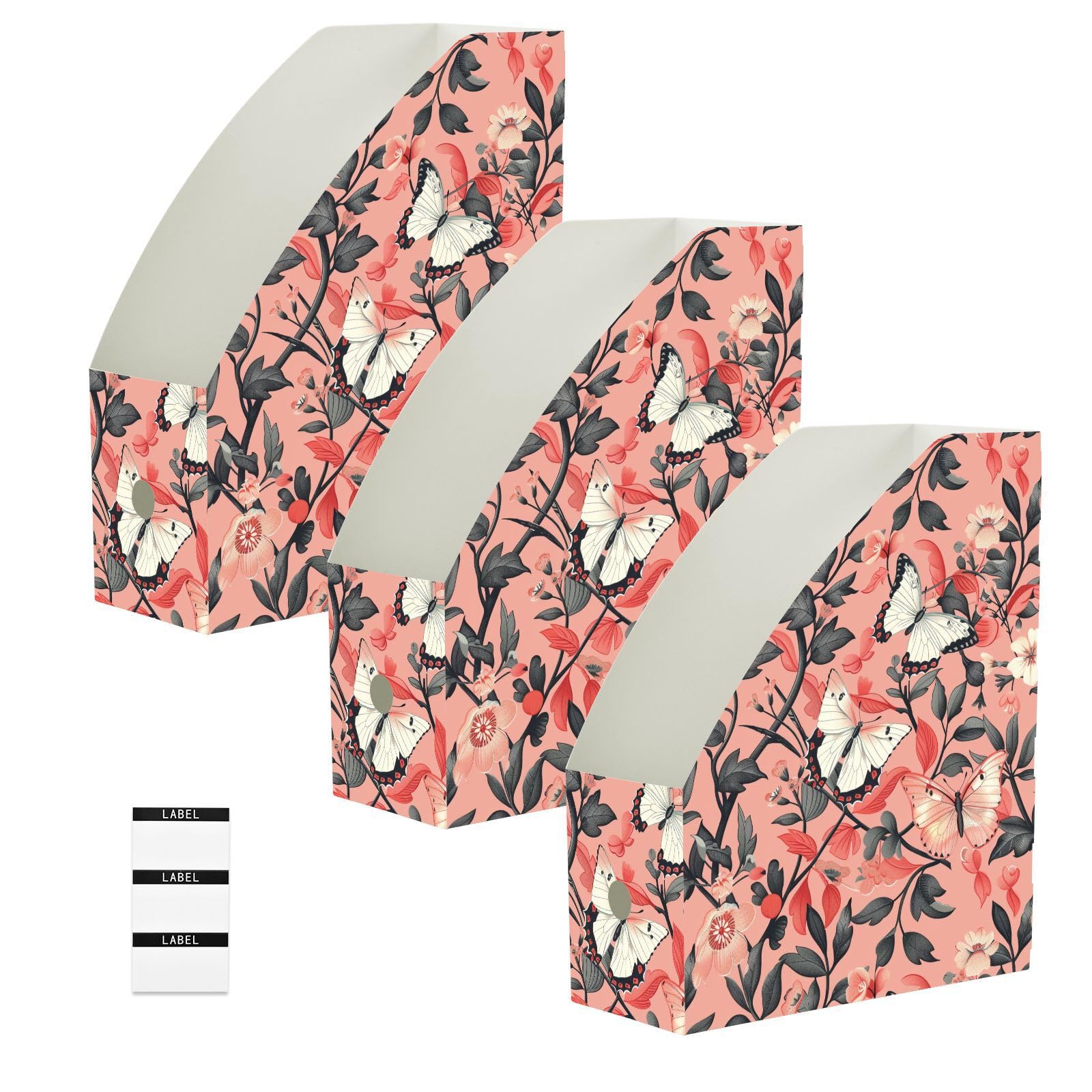 Boîtes de rangement pour magazines de style William Morris premium rustique