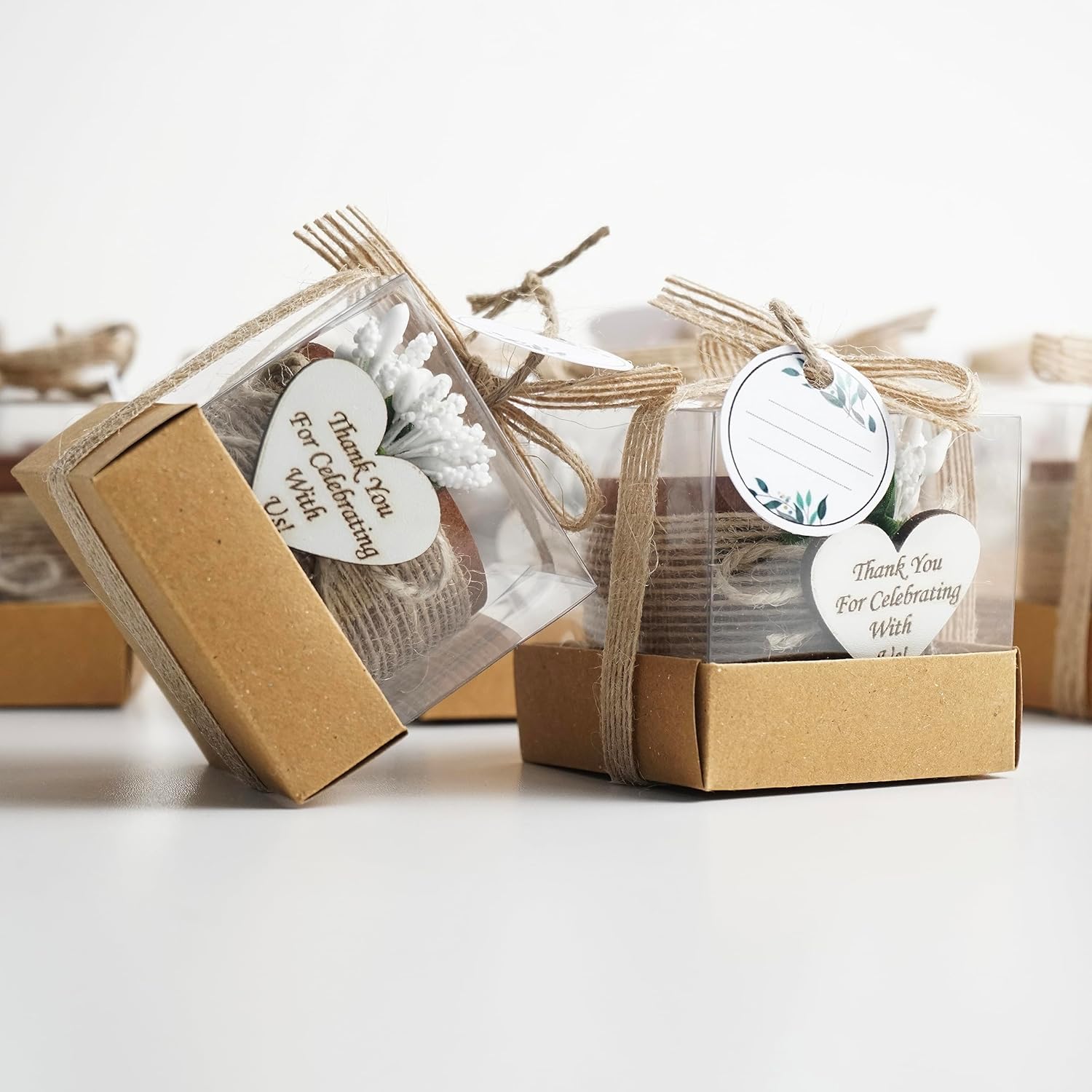 Pack of 10 Wood Tealight Candle Holder, Bridal Shower Tealight Holder