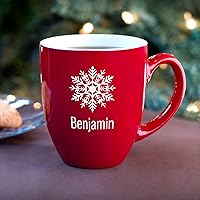 Vista 19 de Engraved Personalized Create Your Own Coffee Mug (Red) - Large Customized Coffee Cup, Custom Oversized Mug, Personalized Mug with Text