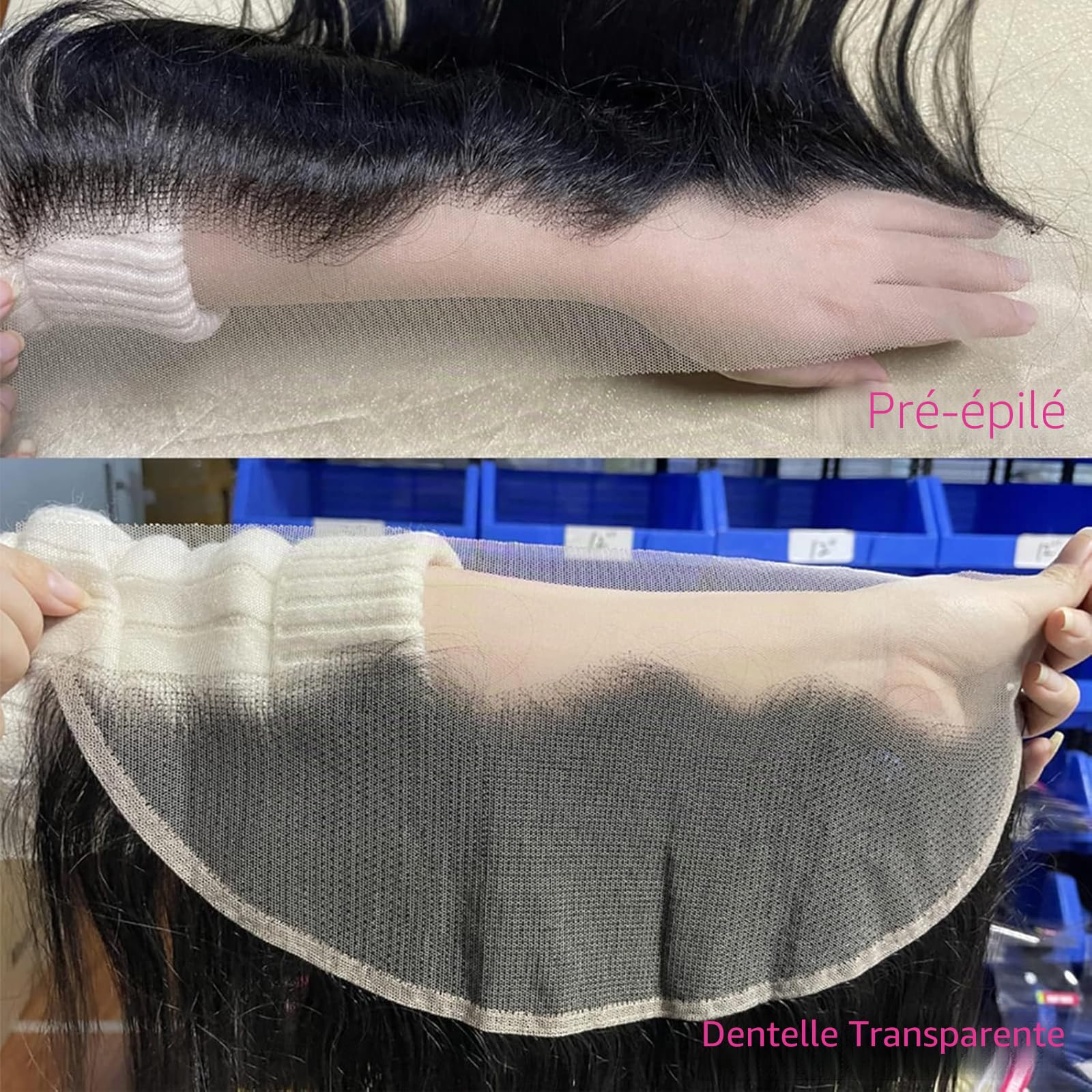13x6 Lace Frontal for Women Straight Cheveux Bresilienne Naturel Vrai Noir