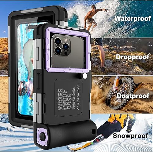 Miniatura 4 de Funda de teléfono de buceo subacuático para esnórquel, profesional de 50 pies49.2 ft, impermeable, para iPhone 1716151413Pro Max, Samsung Galaxy