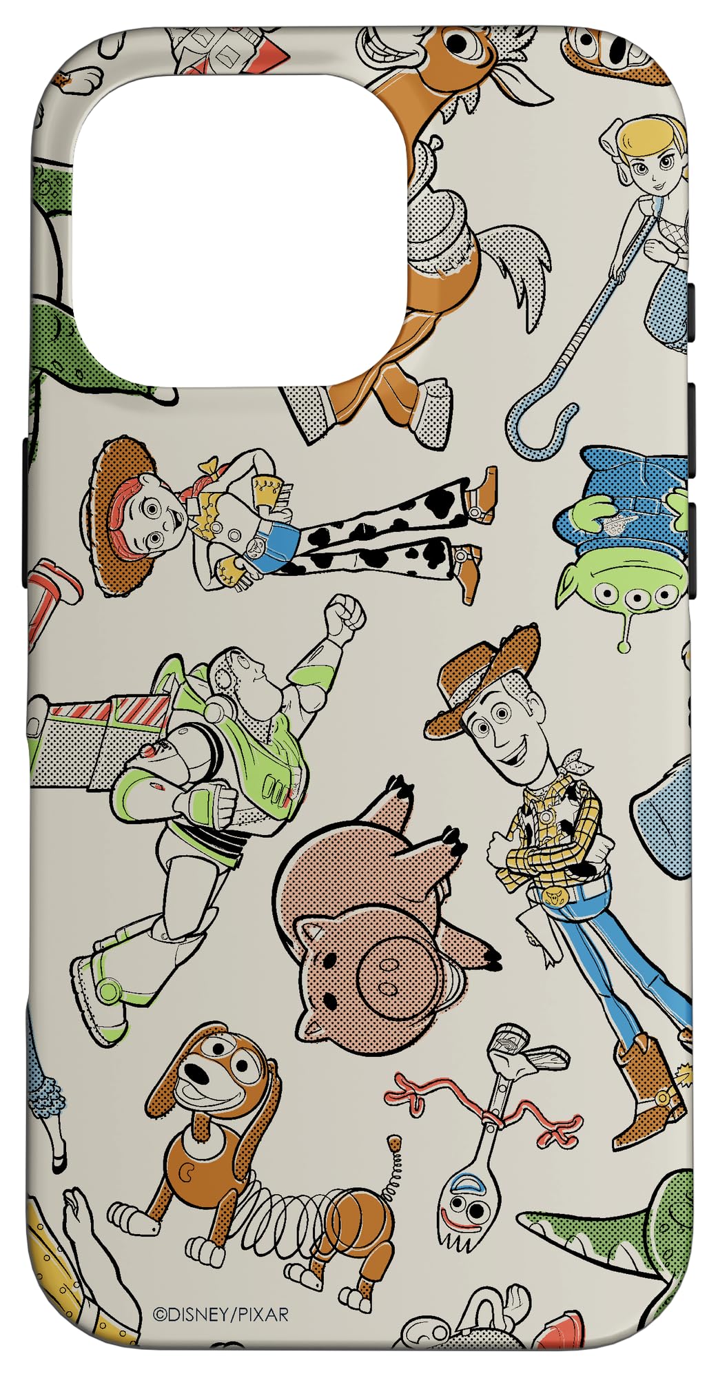 iPhone 16 Pro Disney and Pixar's Toy Story 4 Characters Retro Print Case