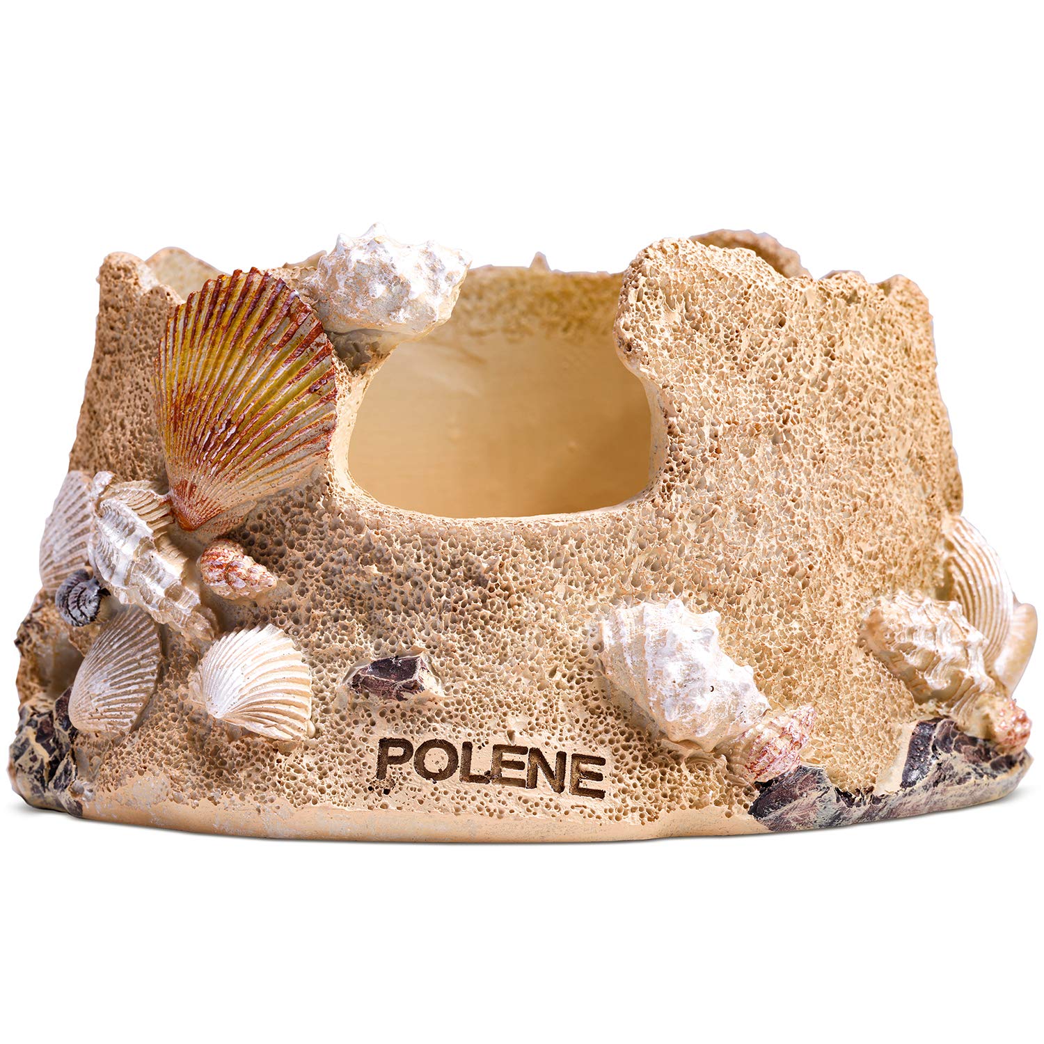POLÈNE Golden Sandbeach Statue,Echo Dot Holder Stand,Smart Speaker Stand for Echo Dot 3rd Generation Echo Dot Kids，Golden Sandbeach Figurines Home Decor.
