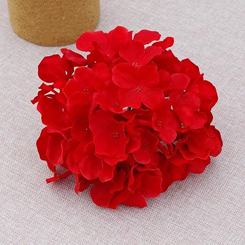 Miniatura 3 de HinyoCo 28 flores artificiales de hortensias de seda grandes, cabeza de hortensia de 8 pulgadas con tallo, utilizadas para decoración del hogar,