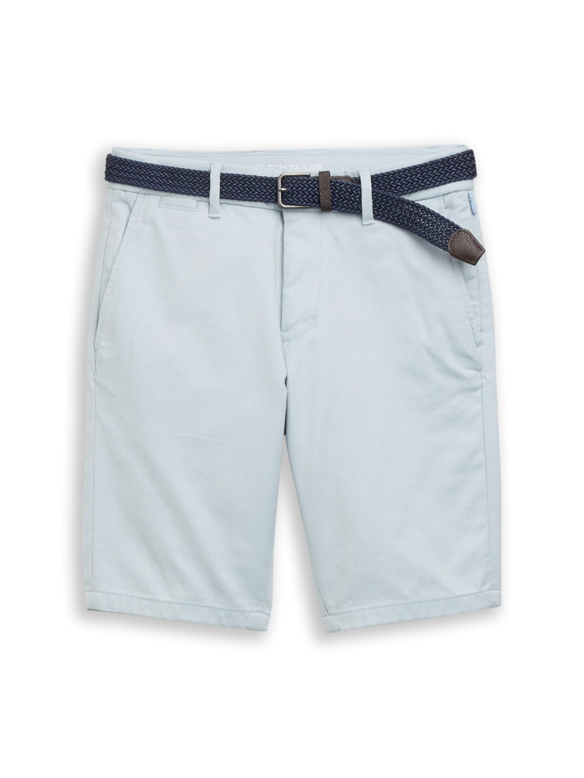 TOM TAILOR Herren Slim Fit Chino-Shorts mit Gürtel