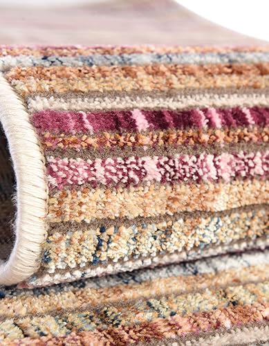 Miniatura 6 de Unique Loom Deepa Collection - Alfombra estática (2 x 8 pies, alfombra de pasillo, multicolor y gris)