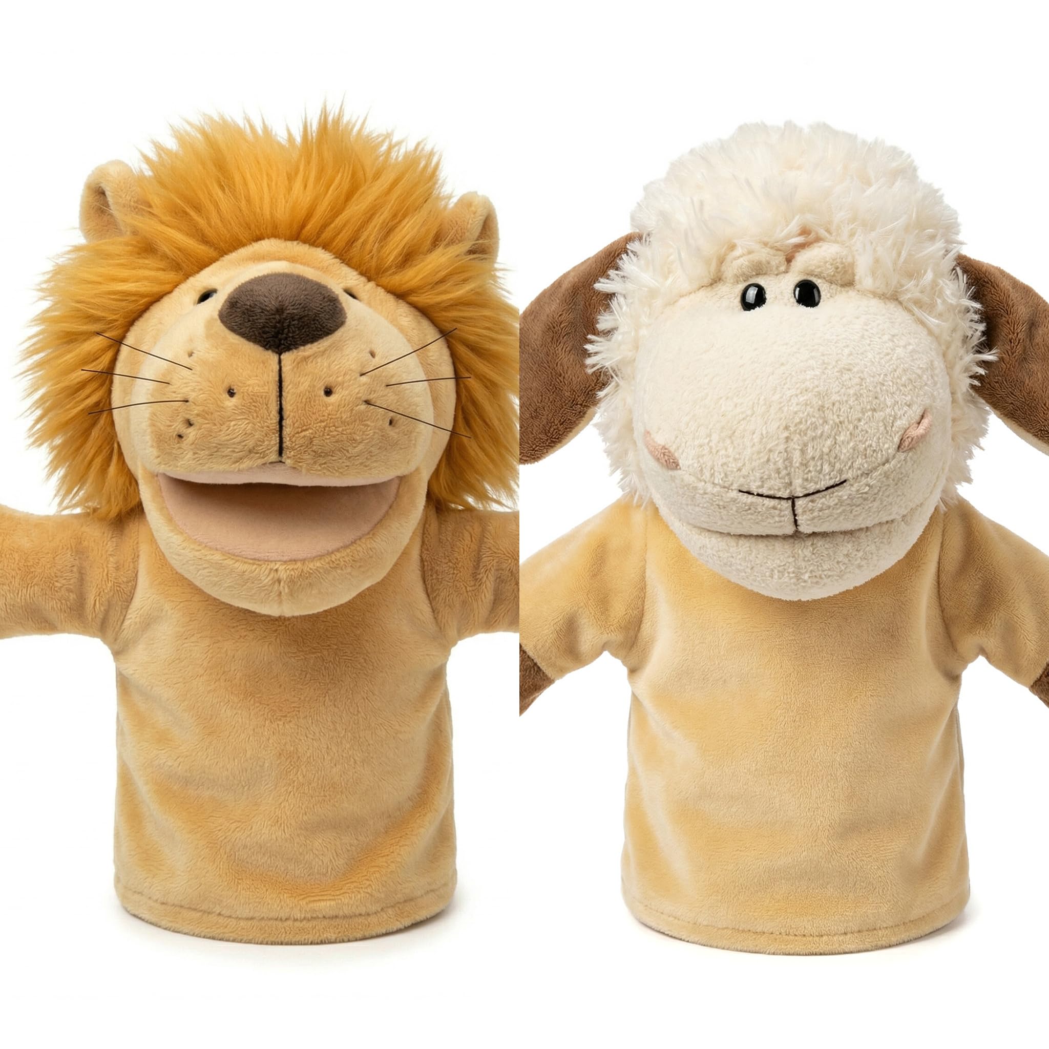 LOMTRATS Animal Hand Puppets for kids,Toddler Includes Wolf Tiger Lion Monkey So on Movable Open Mouths, Perfect for Storytelling,Teaching,Preschool,Birthday Gifts
