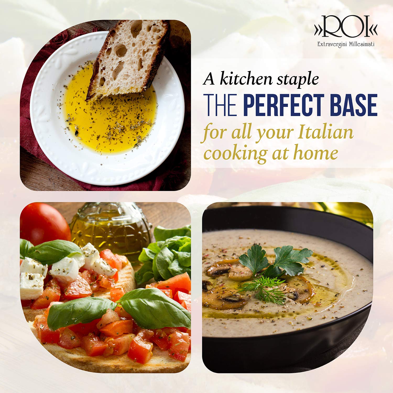 ROI Pesto Sauce - Vegan Pesto - Fresh Ligurian Basil Pesto and ROI Ligurian Italian Extra Virgin Olive Oil First Cold Pressed - Cucina Olive Oil