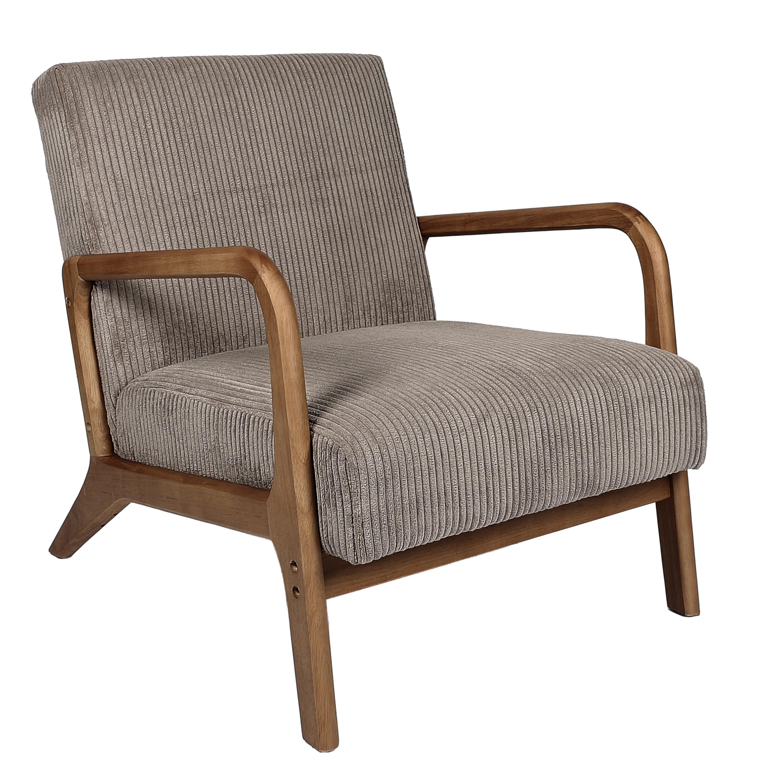 HOME DECO FACTORY, HD0348, poltrona da soggiorno Cotele Scott Taupe, morbidezza, mobili, seduta, divano e poltrona, 64,5 x 75 x 83,5 cm, altezza seduta 43 cm, tortora