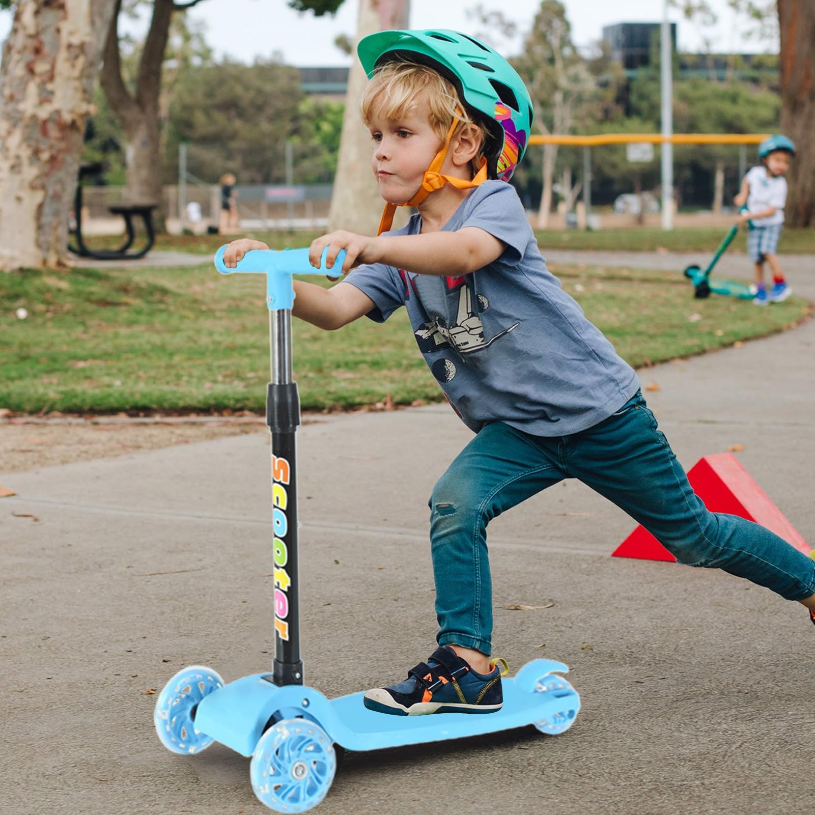 Trottinette portable | Trottinette pliable pour enfants – Vélo à trois roues pour garçons et filles de 2 à 8 ans, pour débutants, trajets en plein air, maison, camping, randonnée