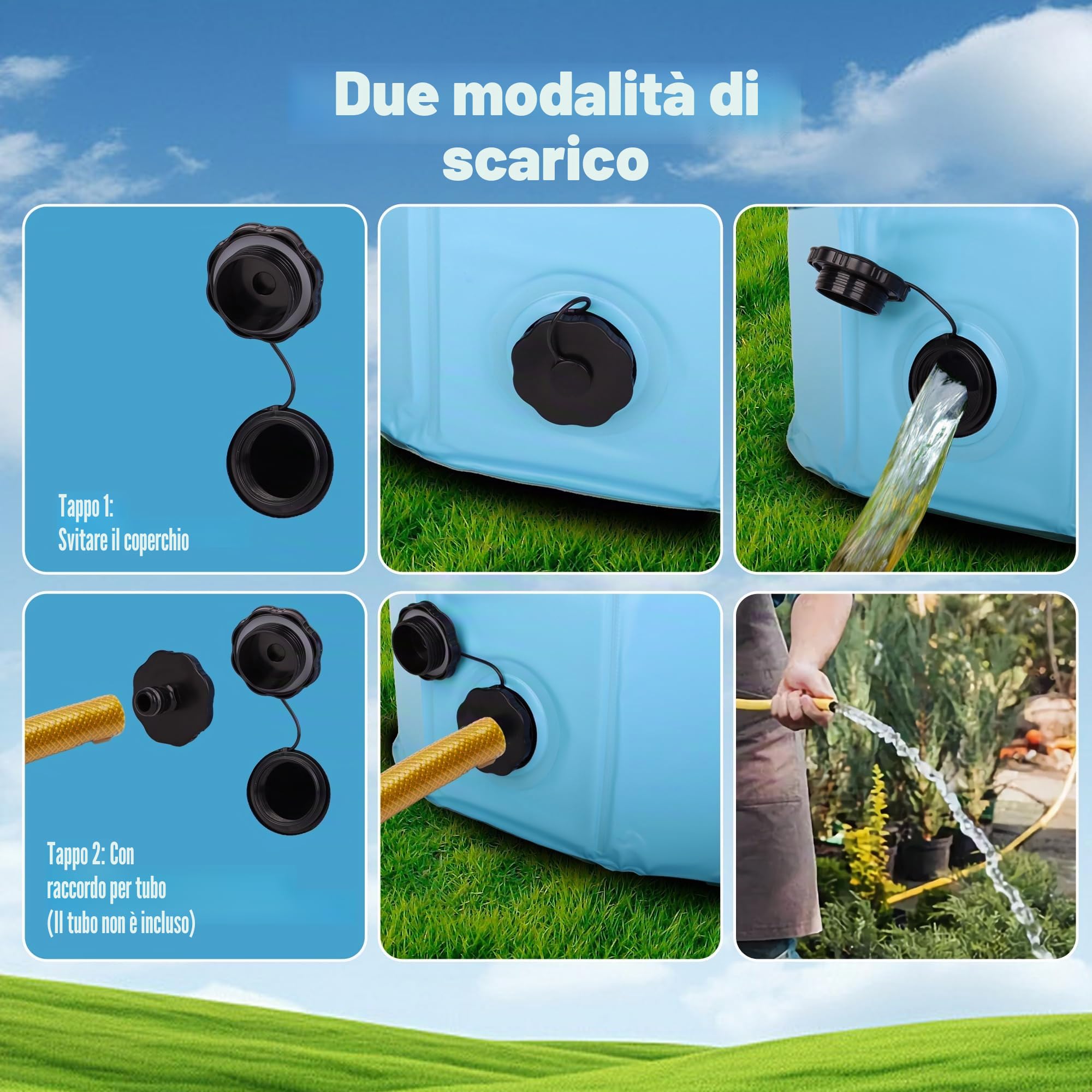 Piscina per cani, pieghevole, antiscivolo, 120 x 30 cm, blu L
