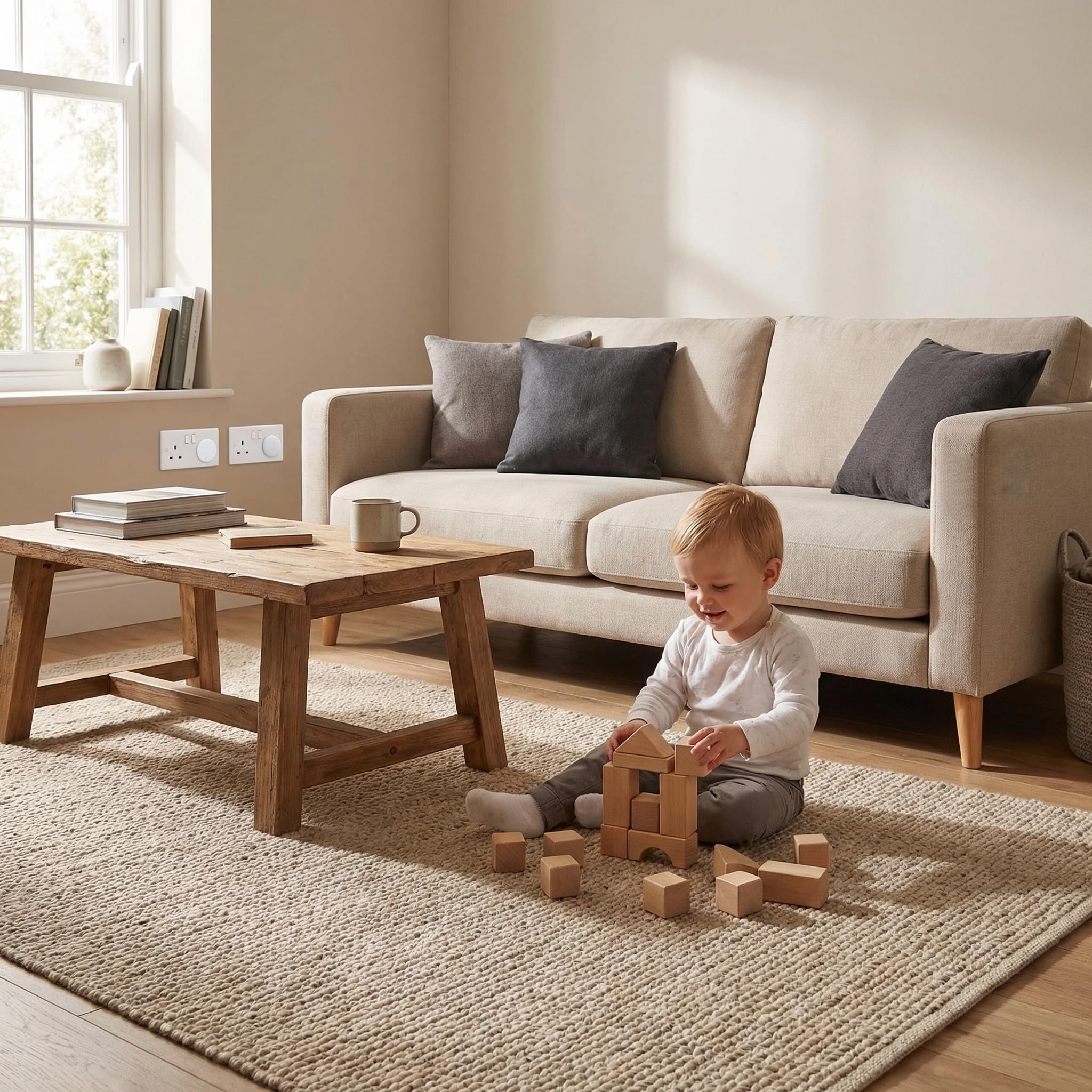 Baby Safety Socket Covers 10 Pack, Child Proof 3-Pin UK Plug Protectors, BPA-Free Socket Guards for Home Indoor, Easy to Install White — view 3