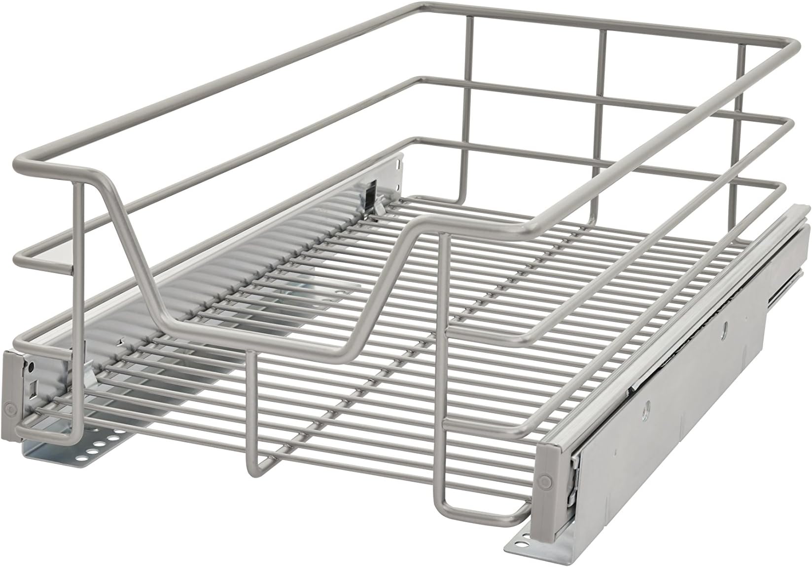 ClosetMaid 32101 Premium 11.5-Inch Wide Kitchen Single Tier Cabinet Pull Out Basket, Platinum