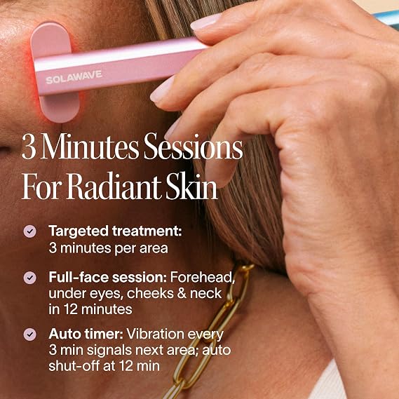 Solawave 4-in-1 Red Light Therapy Wand for Face & Neck, Ombre