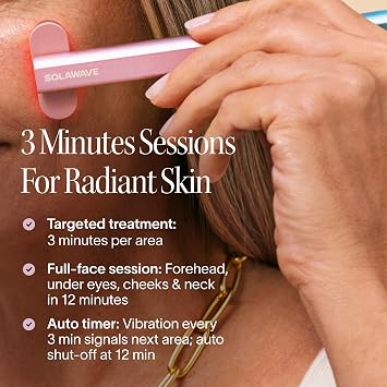 Solawave 4-in-1 Red Light Therapy Wand for Face & Neck, Ombre