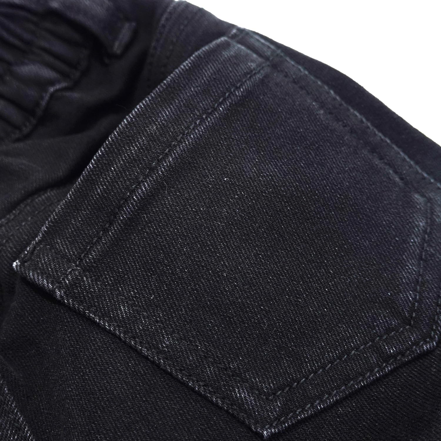 KIDSCOOL SPACE Jeans per Bambini, Vita Elastica per Bambini Piccoli con Pantaloni in Denim Cargo Elasticizzati con Anello a D