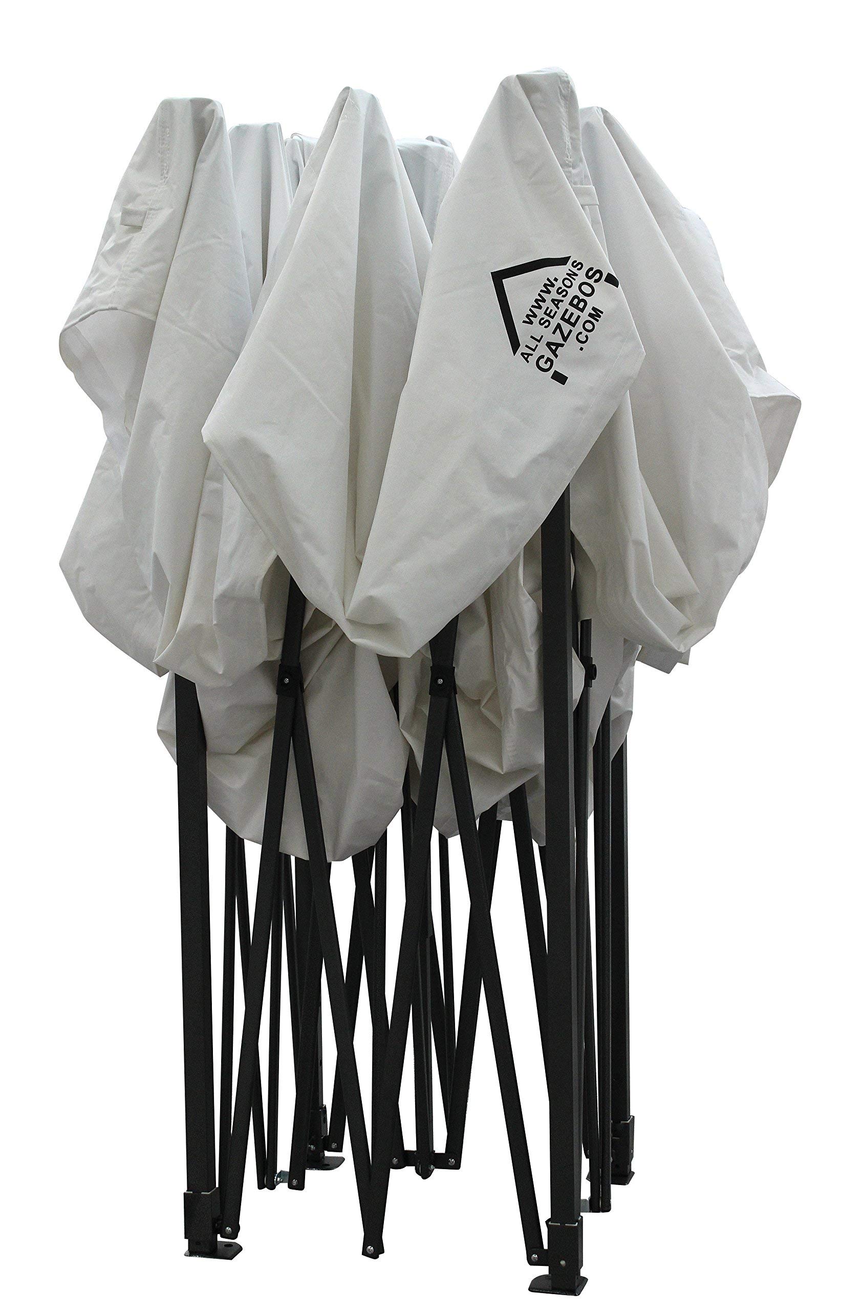 All Seasons Gazebos 3x3m Totalmente Impermeable Pop up Gazebo Incluye 4 Paredes Laterales - Blanco