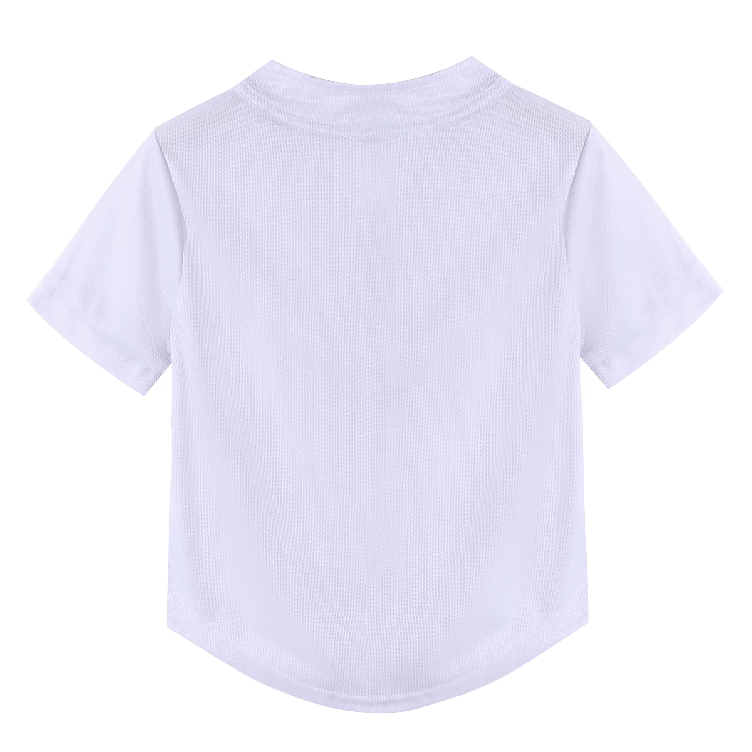 Yuji Itadori Kids Baseball Jersey Button Boys Short Sleeve T Shirts Hip Hop Fashion Casual Sports Solid Color Shirt White 2 Years