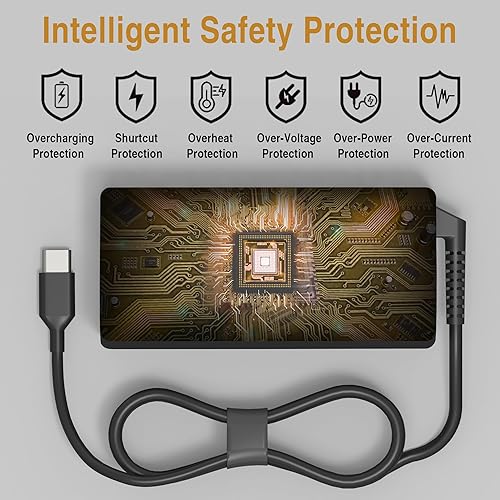 Miniatura 3 de Cargador universal USB C Chromebook de 65 W, repuesto para Lenovo Yoga Google Asus Acer Dell, adaptador de CA compatible con cargador Lenovo X1