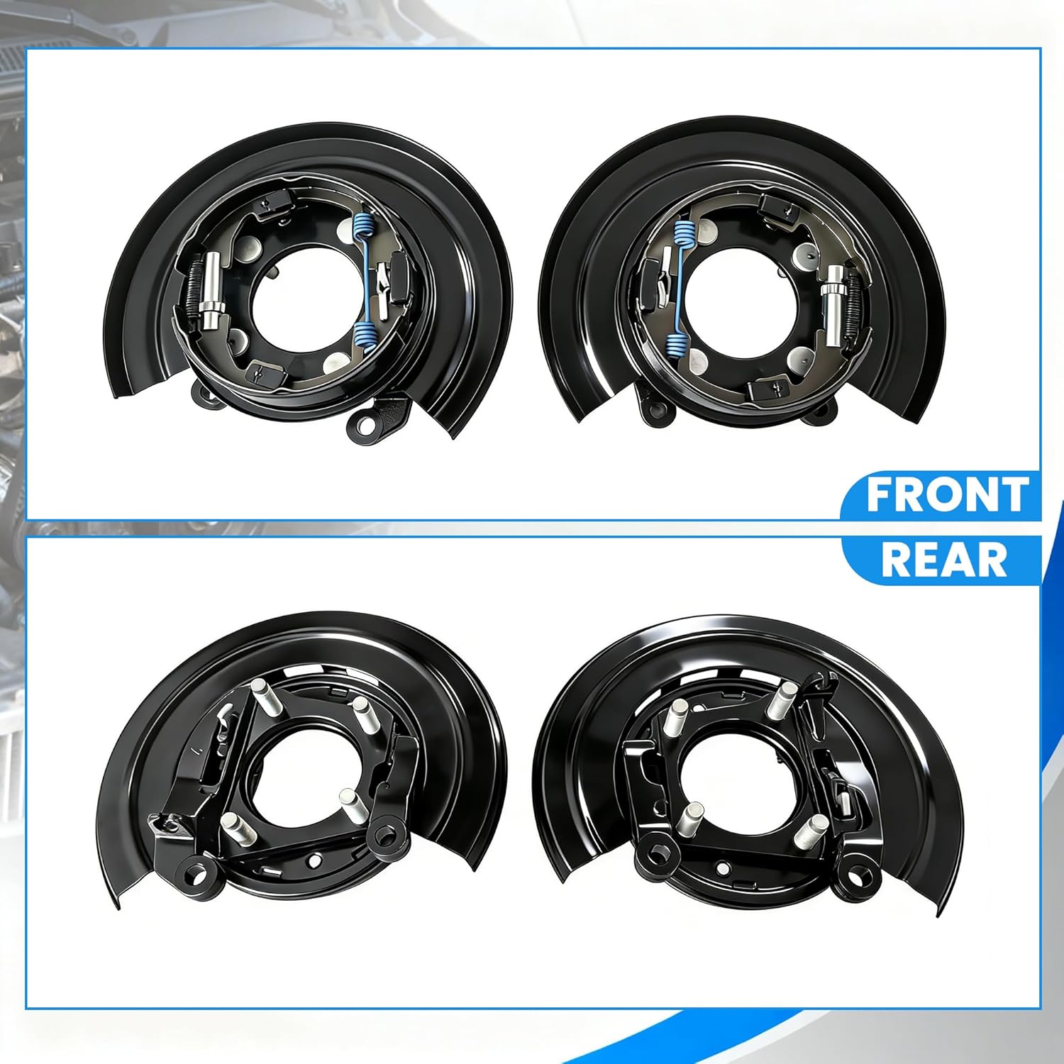 926-272 926-273 Rear Left & Right Parking Brake Assembly & Backing Plate Compatible with Ford F-250 F350 Super Duty 2005-2012 F450 F550 Super Duty 2011-2012 Replaces 5C3Z2209AB, 5C3Z2210AB