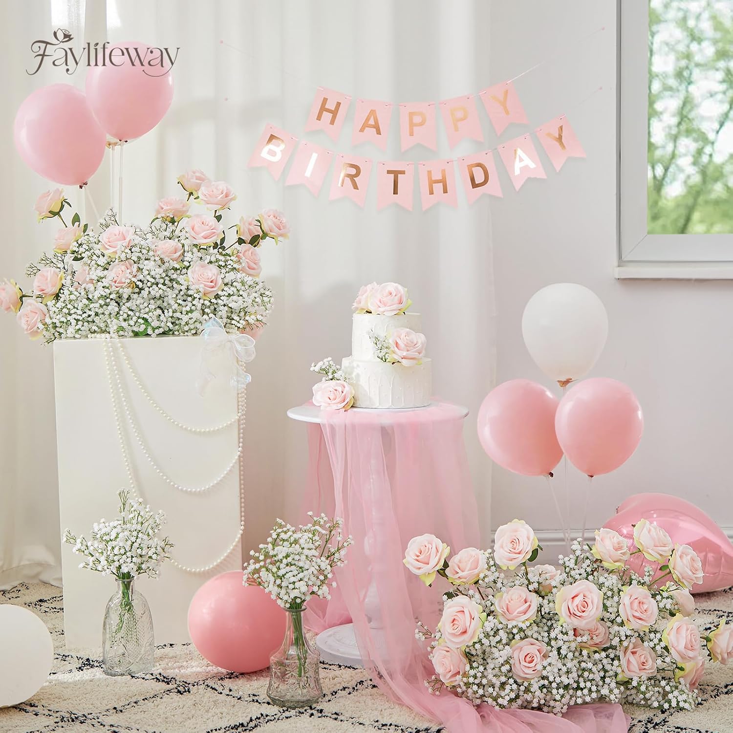 Babys Breath Artificial Flowers - 20PCS Real Touch White Gypsophila Bouquets for Floral Decoration, Wedding, Home, Party, and Garden