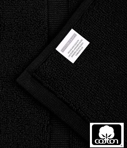 Miniatura 7 de 2 alfombras de baño Cotton Craft, alfombra de baño 100% algodón de 8.26 x 13.38 pulgadas, tamaño grande 2.20 libras 2 capas muy absorbente suave se