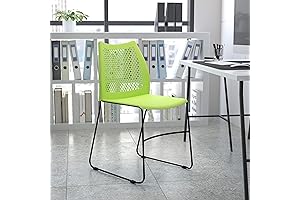 Modern White Desk Chair Without Wheels - Ergonomic Air-Vent Back