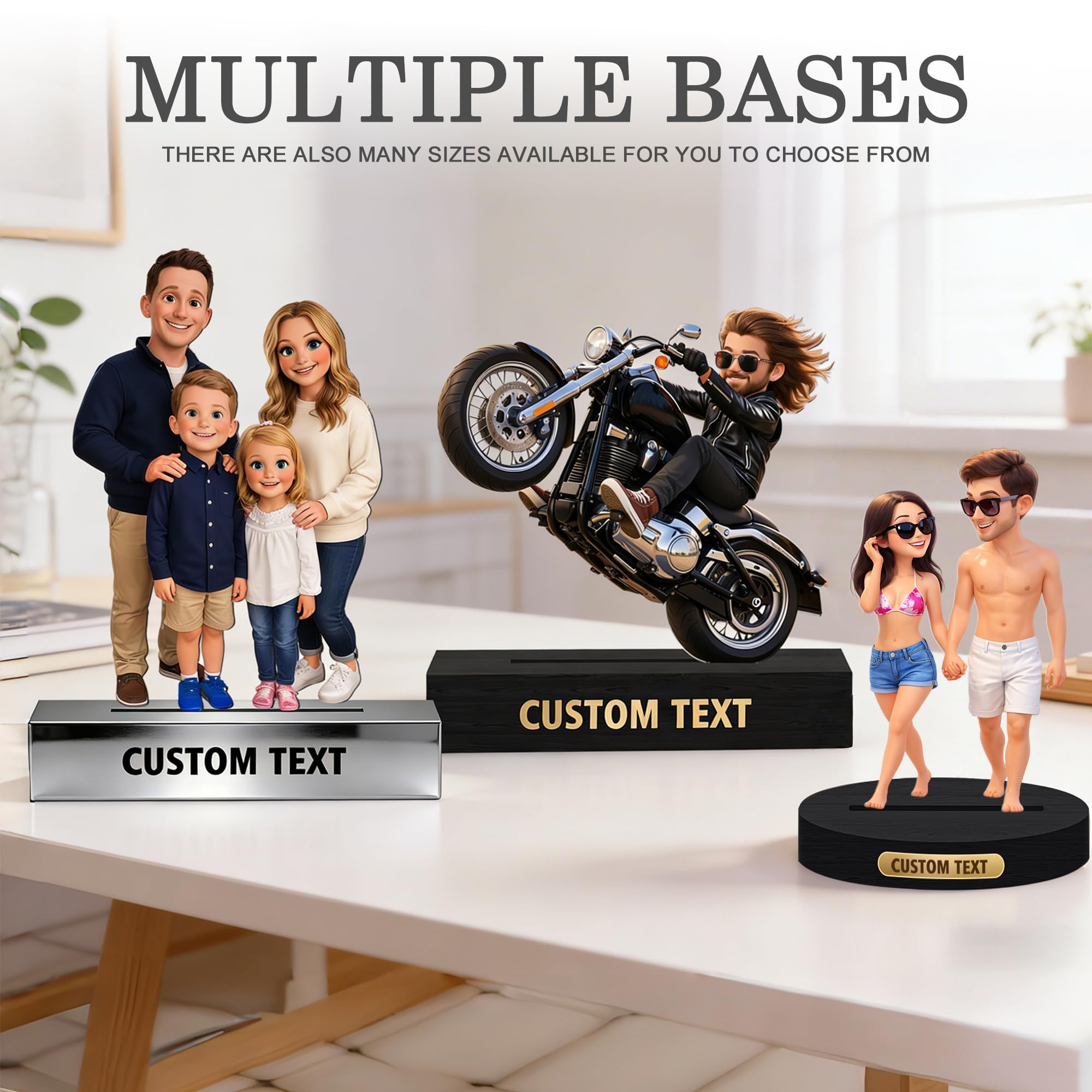 Figura Personalizada con Foto, Marcos de Cartoon, Decoracion Hogar Oficina, Regalo Personalizado para Parejas Familia Aniversario