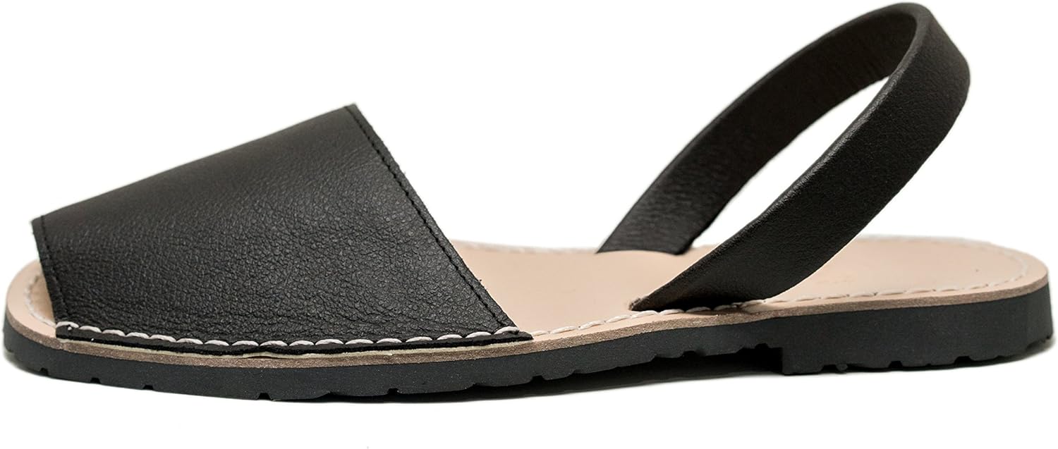 Pons 510V - Avarca Classic Style Vegan - Black - Size 38 (US 8)
