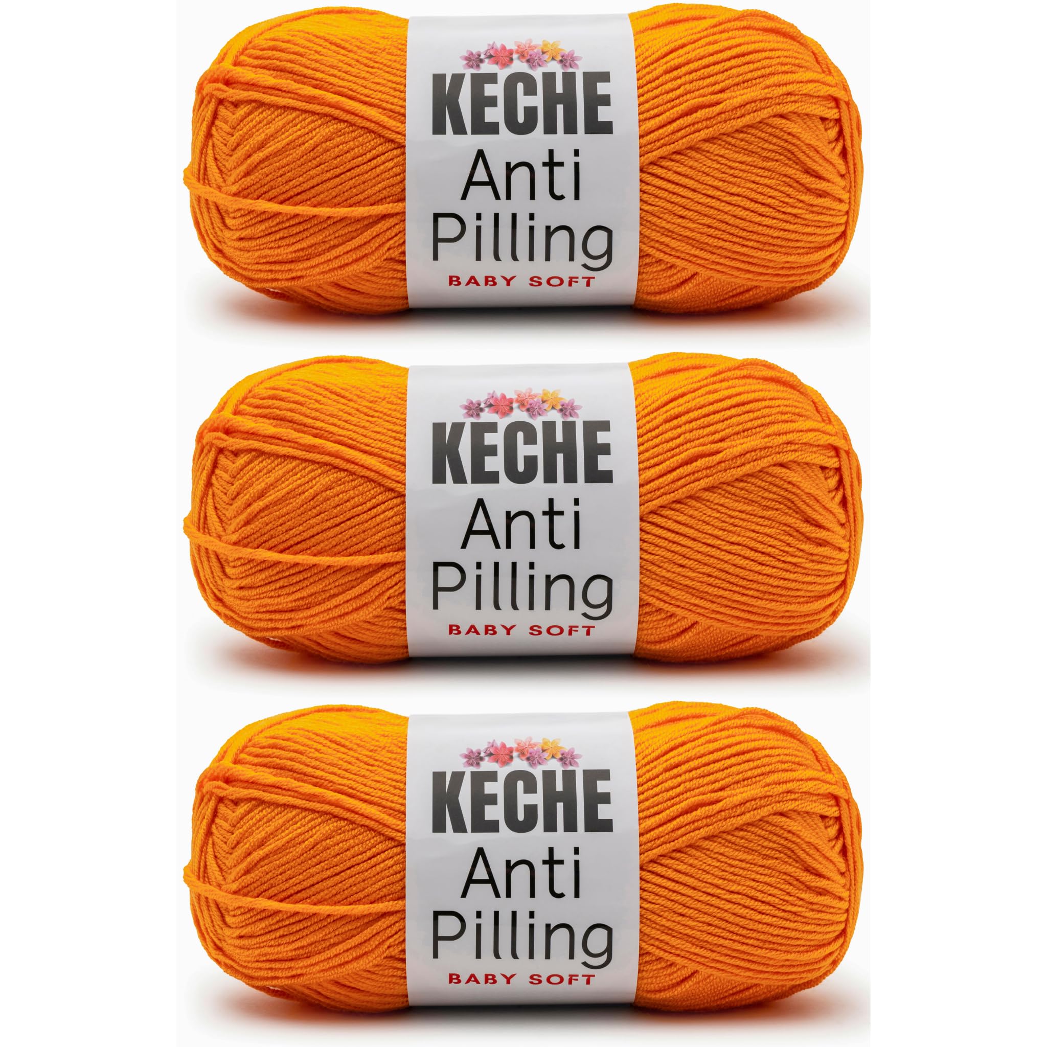 Soft DailyKnit DK Yarn, 100% Anti-Pilling Acrylic for Knitting Crocheting, Light Weight #3 (3.52 oz / 274 Yds) 1 Skein - Red — view 71
