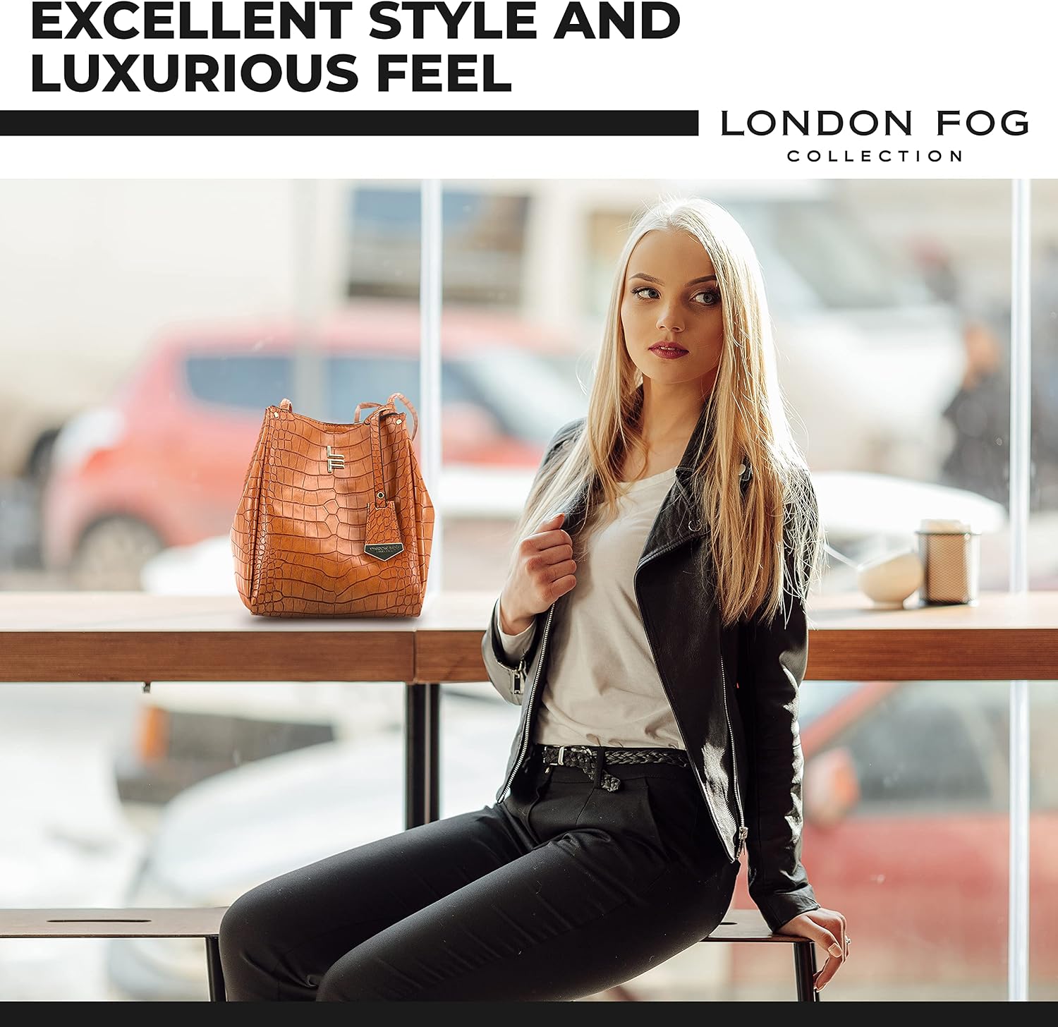 LONDON FOG COCO Shoulder Bag for Women, Vegan Leather Handbags
