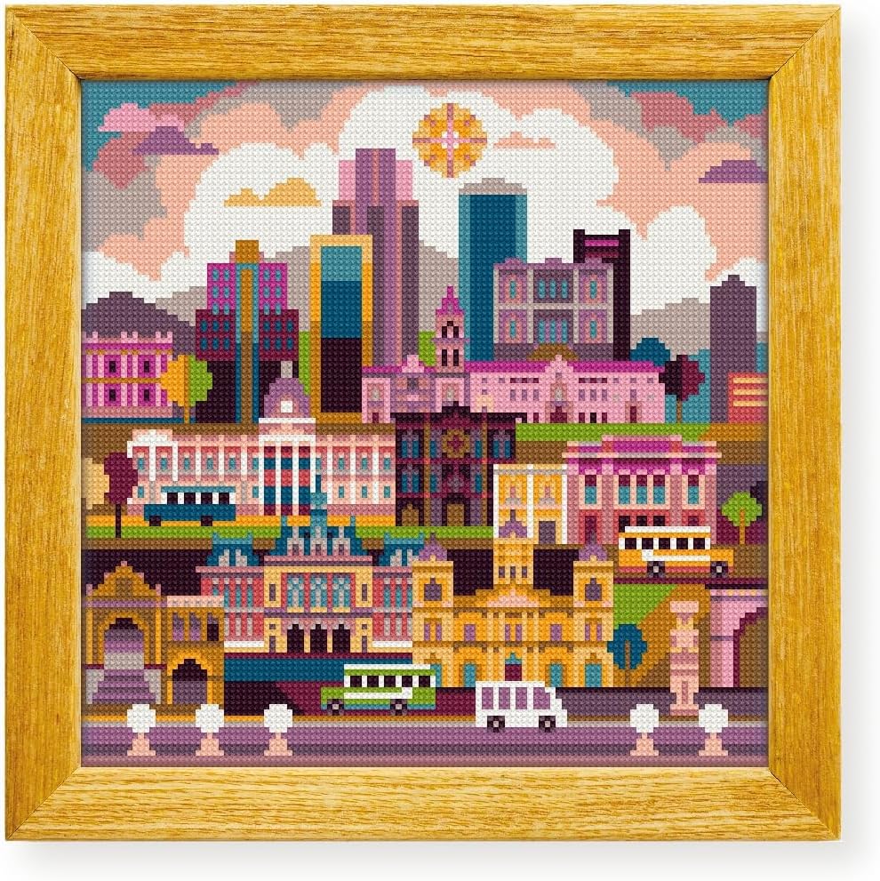 Awesome Pattern Studio La Paz Bolivia DS1397, Diamond Painting Kit, Diamond Art Kits for Adults, Full Drill 5D Diamond Dots Kits. All Items Included.
