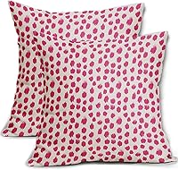 Vista 95 de Fundas de almohada marrón y blancas de 18 x 18 pulgadas, juego de 2 almohadas boho grises con lunares, fundas de almohada modernas estampadas