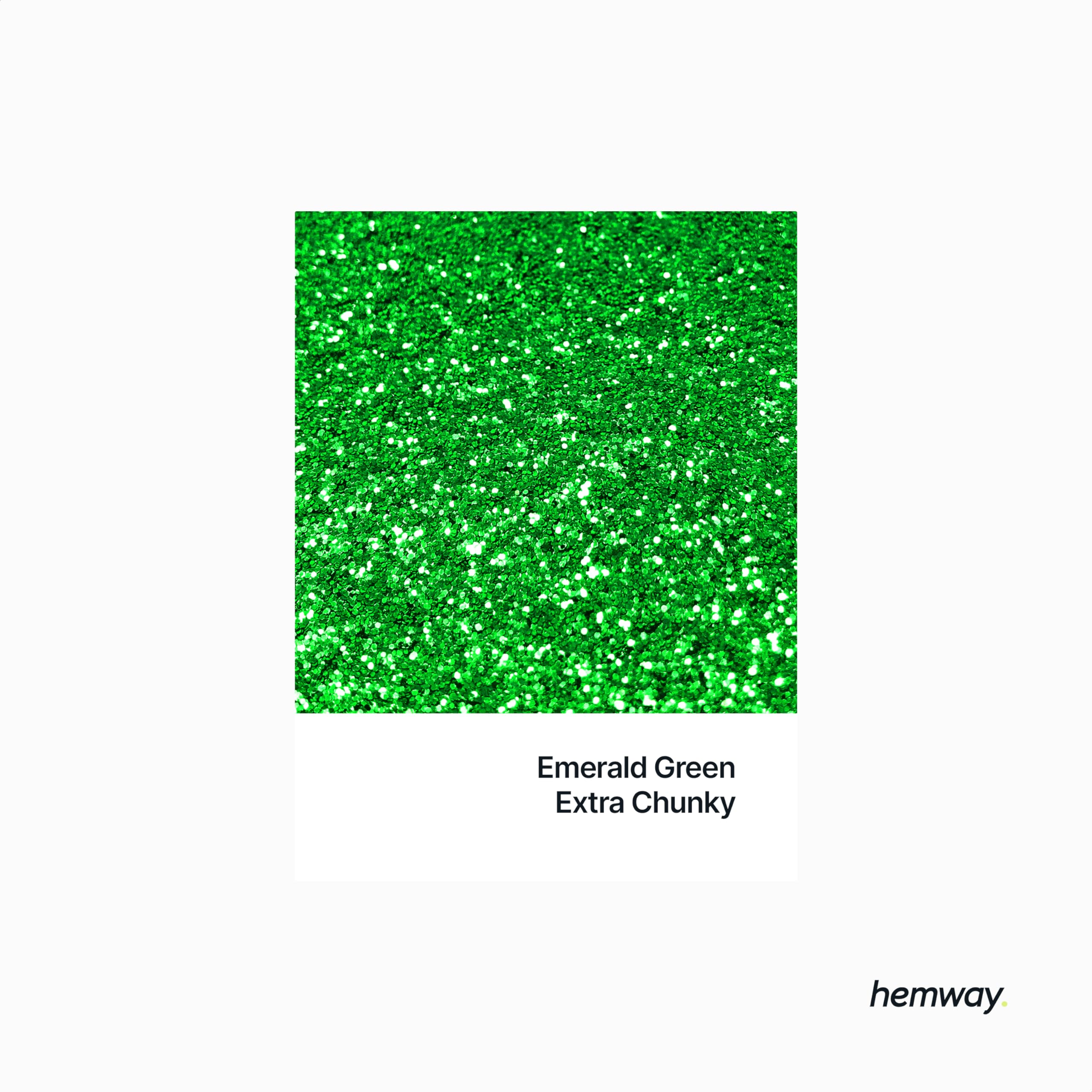 Hemway Glitter Shaker Emerald Green 130g x2 Pack Extra Chunky, Craft Glitter Shakers for Resin & Epoxy Crafts - Image 2